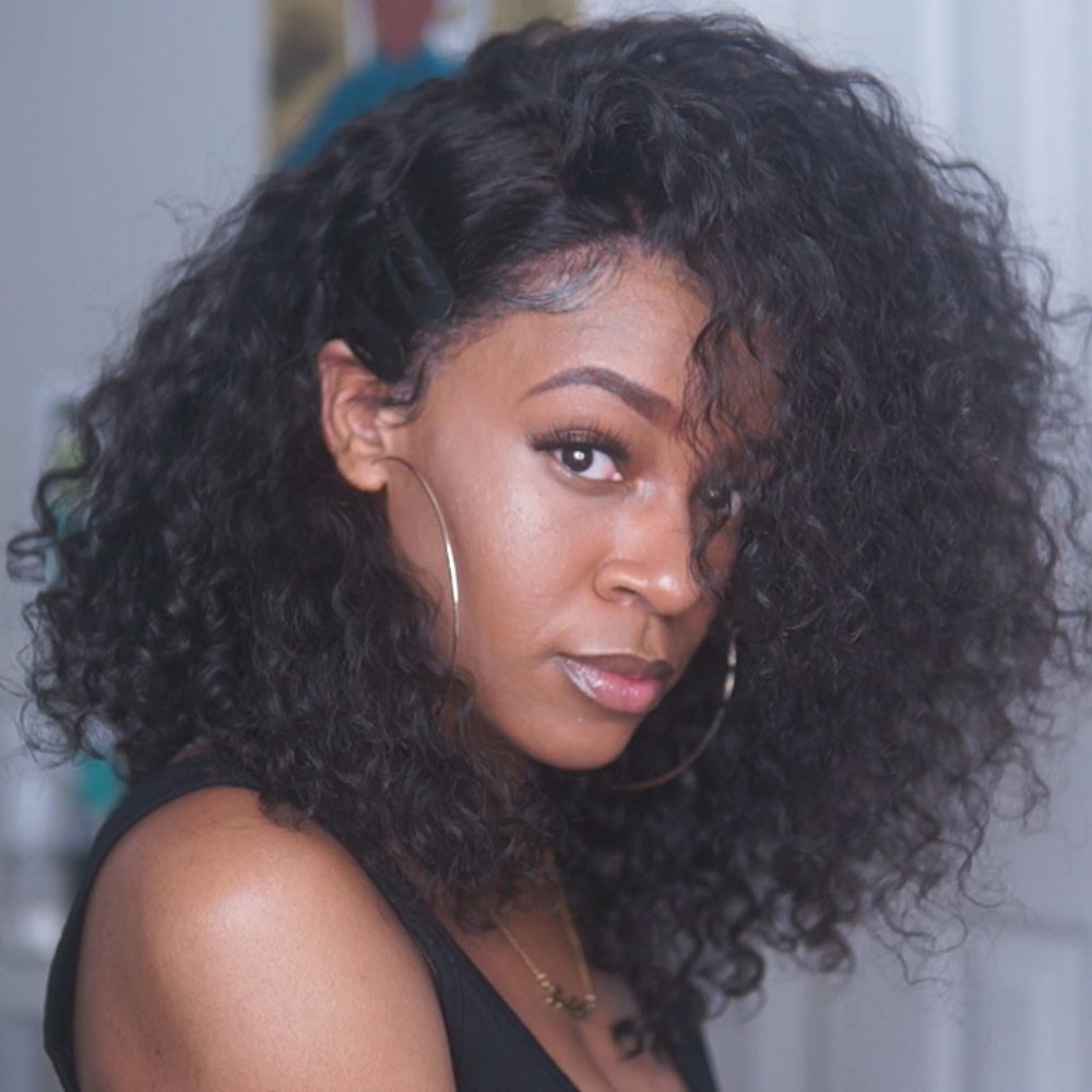 14 inch 13x6 Curly Lacefront Wig